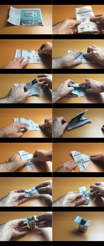 origami seedling pots instructions